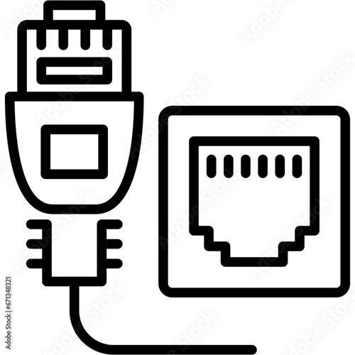 Ethernet Cable  Icon