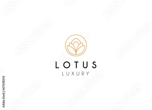 Luxury lotus flowers logo. Jewelry logo design. Free Download Luxury lotus flowers logo. Jewelry logo design. - GFXLoad