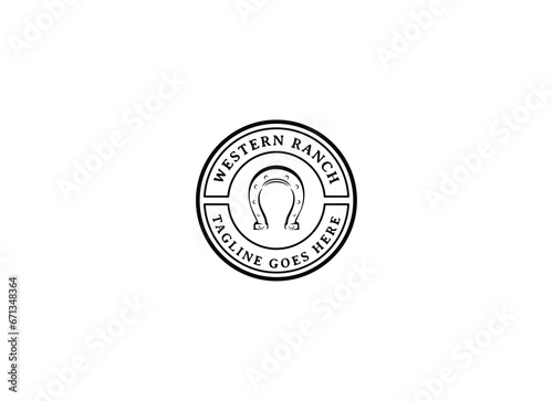 Shoe Horse Horseshoe for Country Western Cowboy Ranch logo design inspiration
