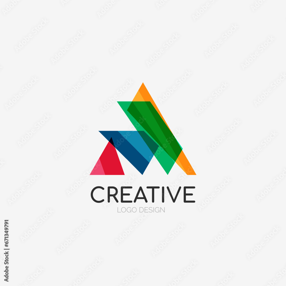 Triangle abstract logo, business emblem icon Triangle abstract logo, business emblem icon