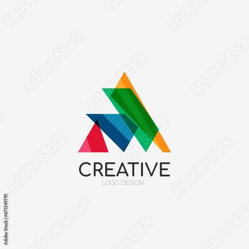 Free Download Triangle abstract logo, business emblem icon - GFXLoad