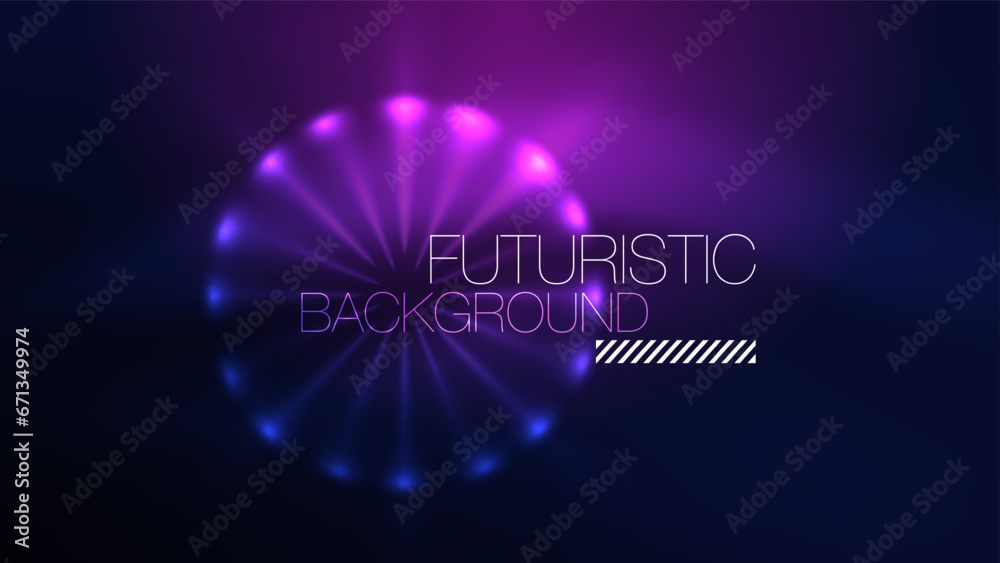 Circles with bright neon shiny light effects, abstract background wallpaper design Circles with bright neon shiny light effects, abstract background wallpaper design