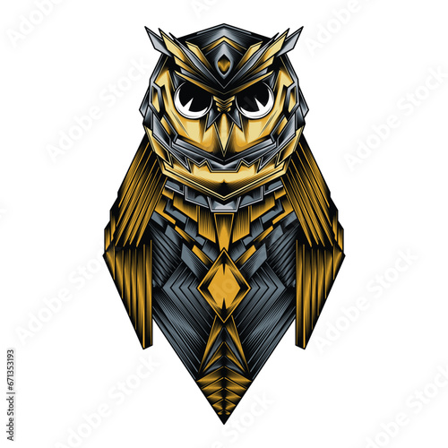 owl logo vector illustration bird character mascot design
