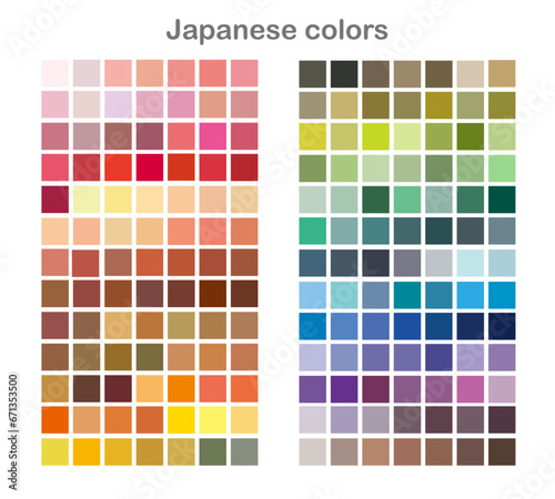 和色のパレットのイラスト素材