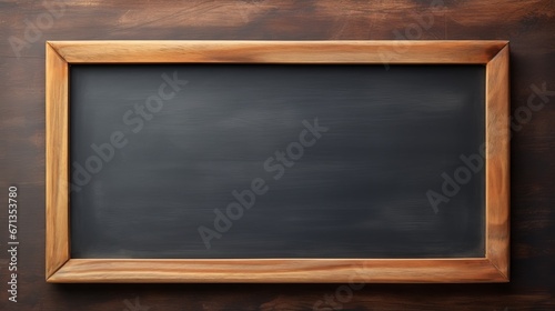 rustic wooden frame blank chalkboard for creativity and messages