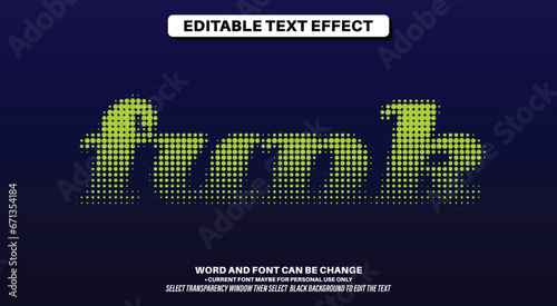 Unique Fully Editable Half Tone Text Effect - Funk
