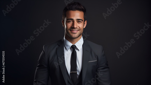 Smiling Business Man Photography for Ads in a Studio Setting