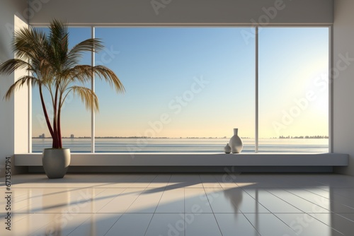 Contemporary sliding door slightly ajar  offering a view of a minimalist and shadowy room  Generative AI