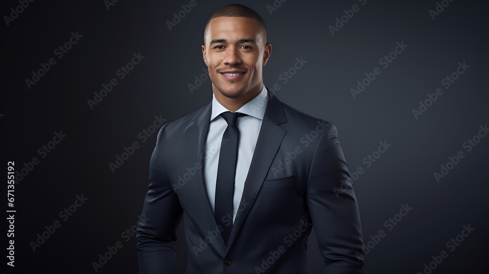 Smiling Business Man Photography for Ads in a Studio Setting Smiling Business Man Photography for Ads in a Studio Setting