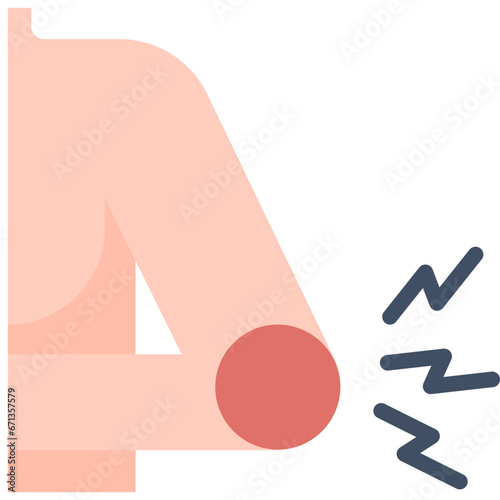 Gout in the Elbows flat icon. For presentation, graphic design, mobile application, web design, infographics or UI.