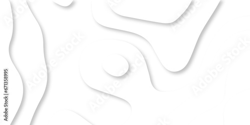 Seamless abstract white papercutbackground 3d realistic design use for ads banner and advertising print design vector. 3d topography relief. Vector topographic illustration.