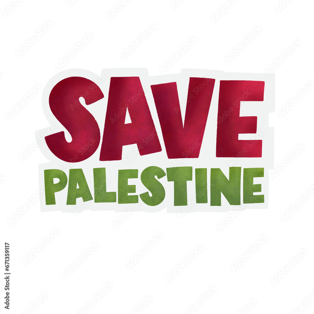 Fototapeta premium SAVE PALESTINE sticker