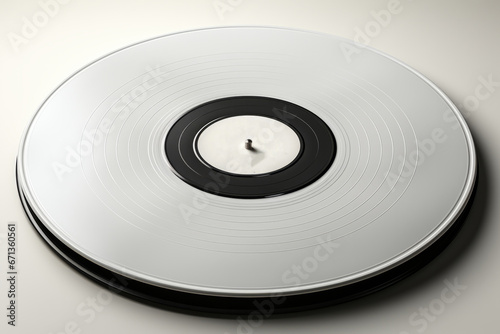 Limited edition white vinyl record mockup, providing an elegant platform for your exclusive music release, Generative AI photo