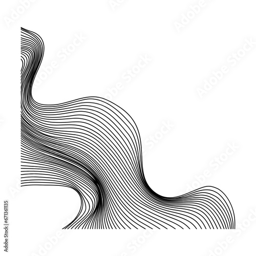 Wavy Line Topography Corner