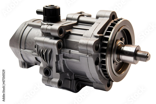 power steering pump isolated on transparent background, Generative Ai photo
