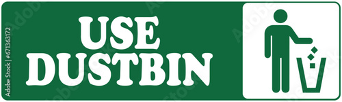 Signage use dustbin, use a trash can or garbage bin, is a container used to collect and store waste materials and garbage. silhouette use dustbin. 