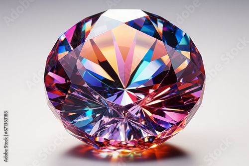 Rare and valuable gemstone  with its exquisite facets and sparkle  on isolated on white background  Generative AI 