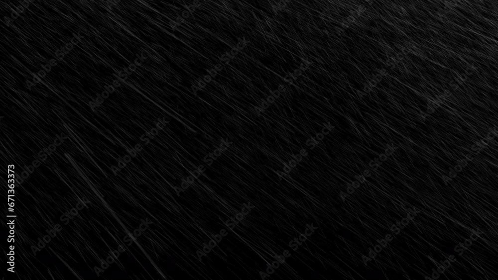4K Strong Falling rain effect background footage, motion graphics, overlay 4K drag-and-drop editing software blending modes