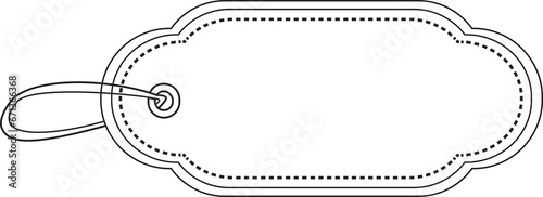 Digital png illustration of white tag with copy space on transparent background