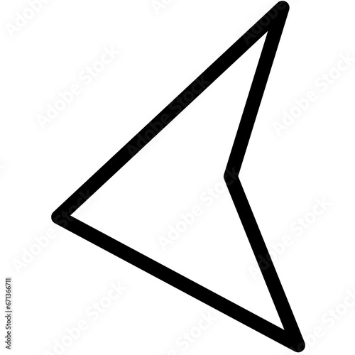 Digital png illustration of black outlined arrow on transparent background © vectorfusionart