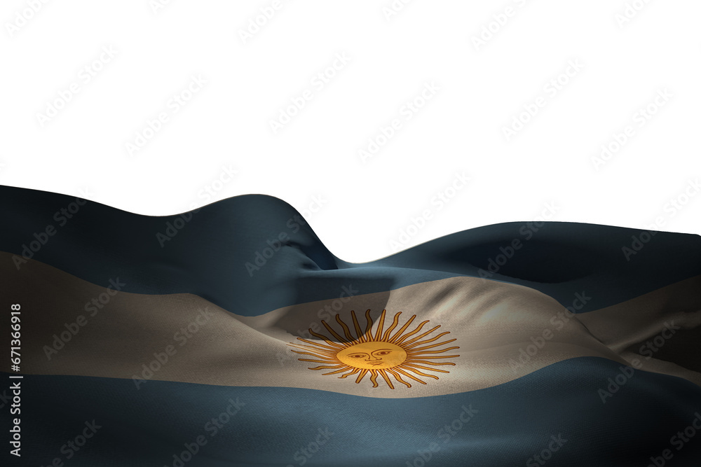 Obraz premium Digital png photo of flag of argentine on transparent background