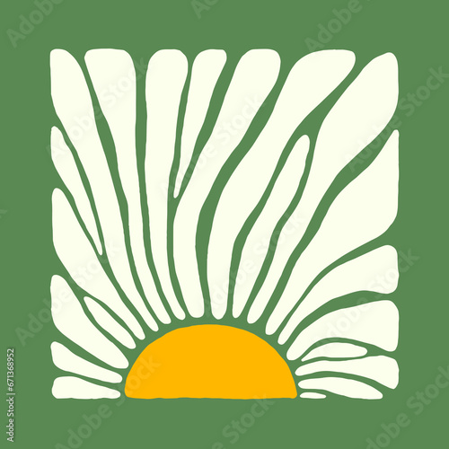 Vector floral abstract elements botanical contemporary