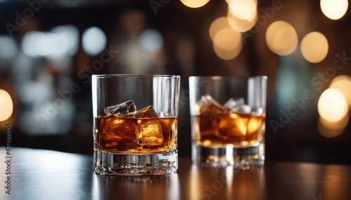 whiskey drink with round ice, realistic photography,
