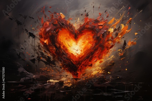 Heart romantic artwork love and passion emotional photo