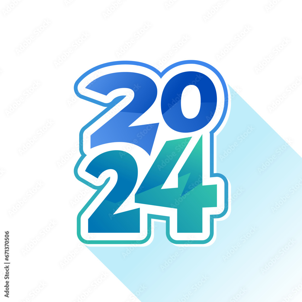 Creative text 2024 new year design Creative text 2024 new year design