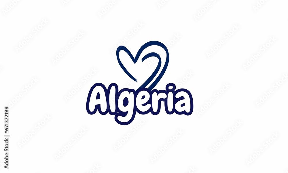 A heart-shaped Algeria design is a unique and visually appealing way to express love for the country.