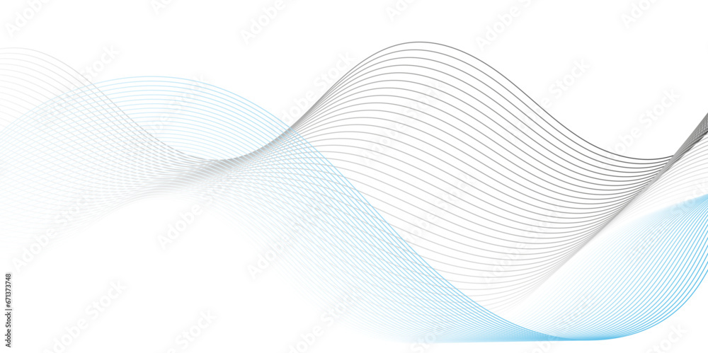 Seamless Abstract grey and blue smooth wave lines element swoosh speed wave lines modern stream background. Abstract wave line for banner, template, wallpaper background with wave design. Seamless Abstract grey and blue smooth wave lines element swoosh speed wave lines modern stream background. Abstract wave line for banner, template, wallpaper background with wave design.