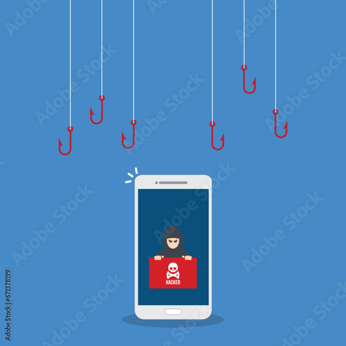 Hacker attack. Hackers and cybercriminals phishing, identity theft, user login, password, documents, email and credit card. Hacking and web security. Internet phishing concept.	