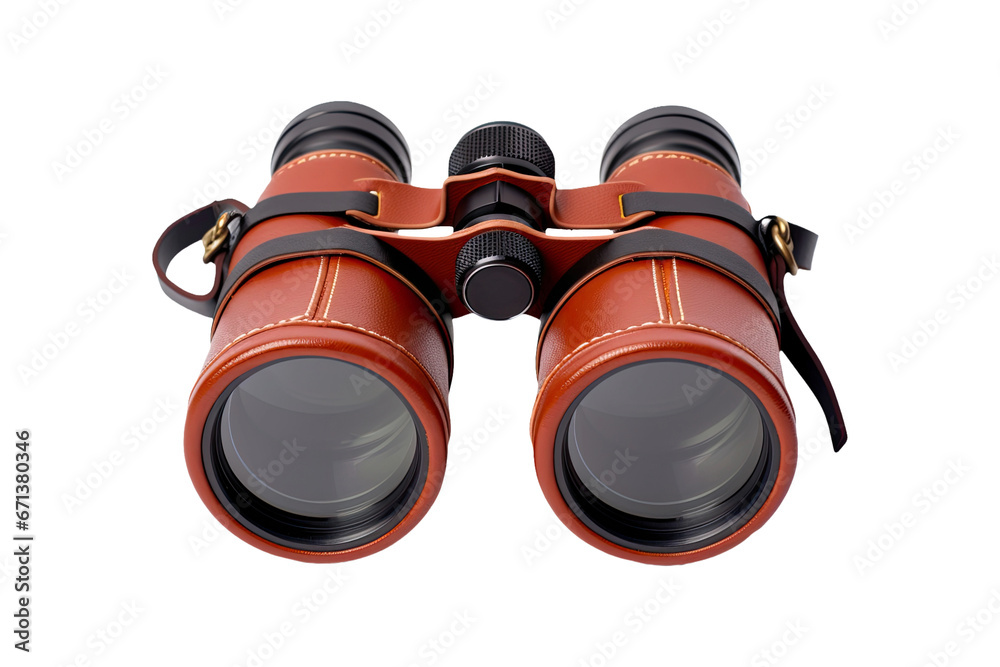 Pair of binoculars on a white background Pair of binoculars on a white background
