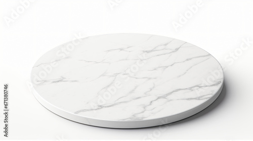 White marble stone table
