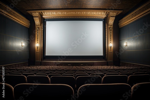 Embrace the Empty Cinema with its Expansive White Screen