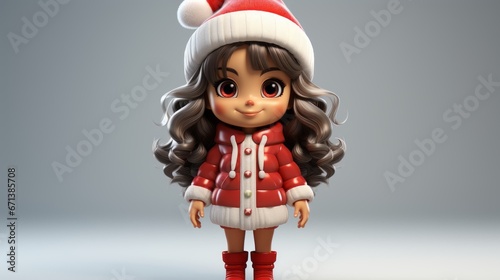 Merry Christmas Festival Cartoon style3D Generative AI photo