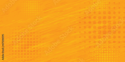 Vintage pop art yellow and orange background. Banner wallpaper vector illustration. EPS 10
