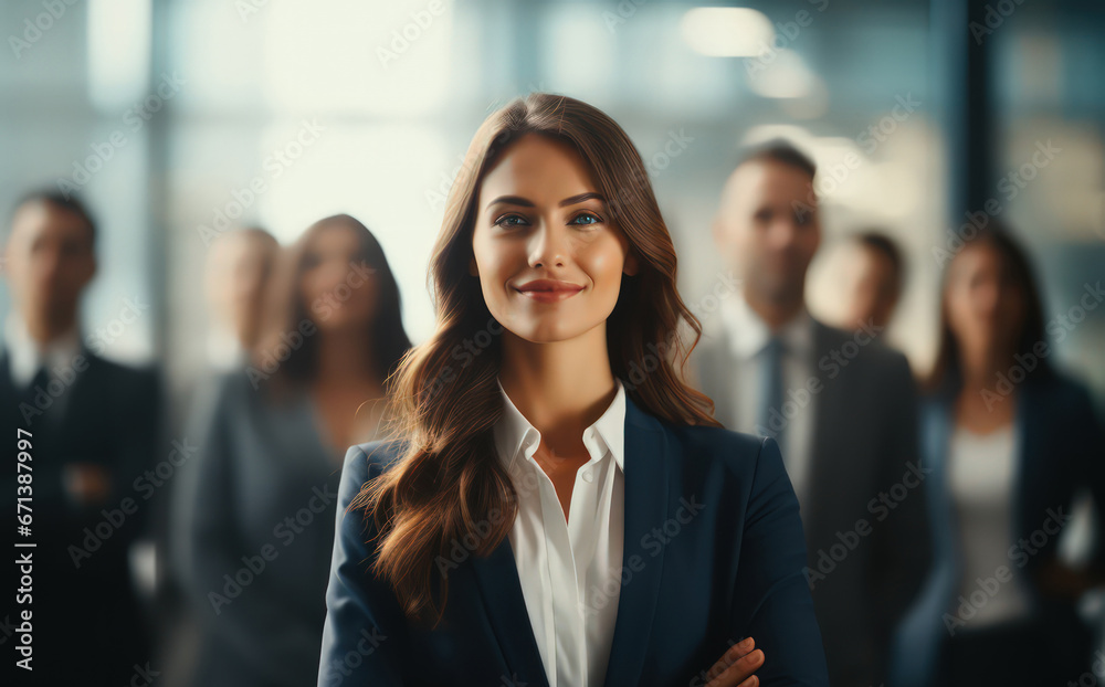Happy businesswoman by Generative AI Happy businesswoman by Generative AI