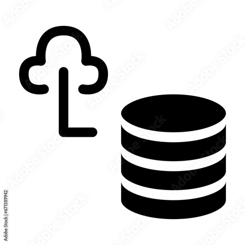 Cloud database icon