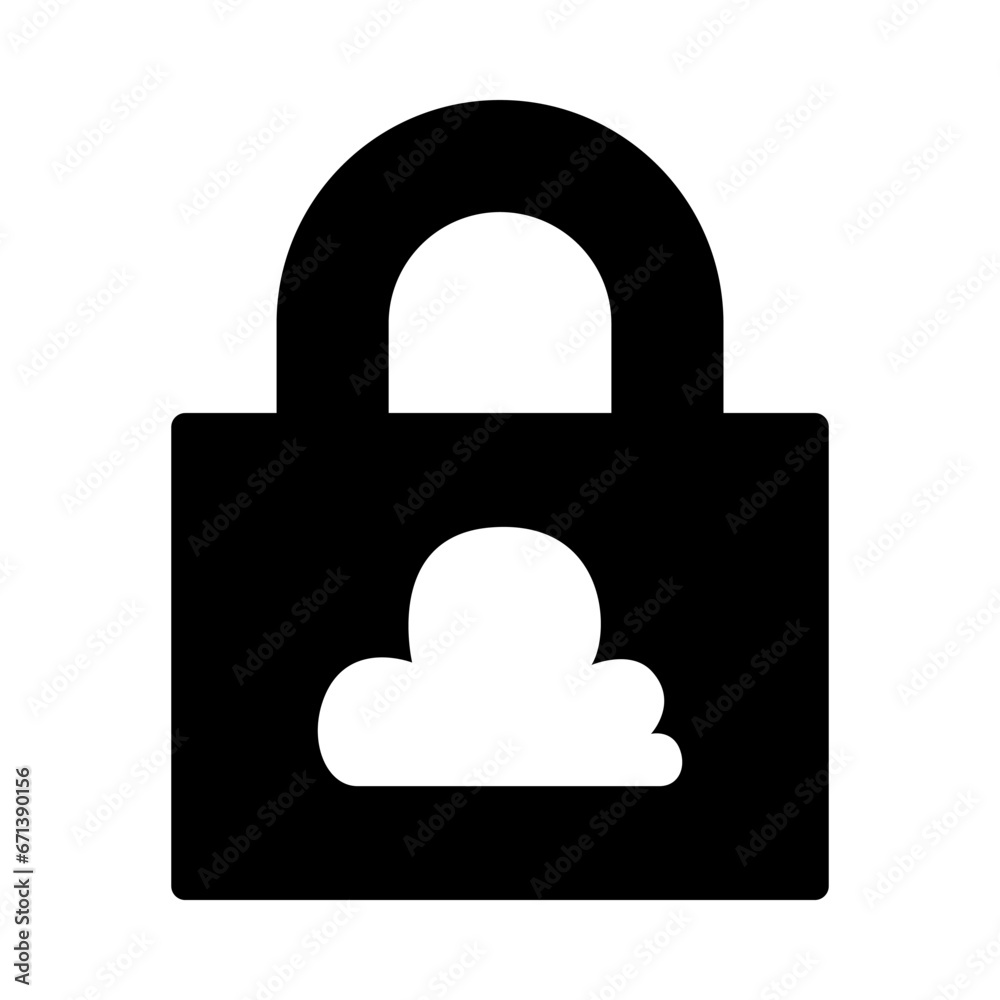 Cloud security icon Cloud security icon