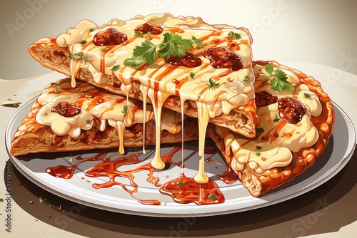 Pizza delicious Italian cuisine cheesy pizza slice