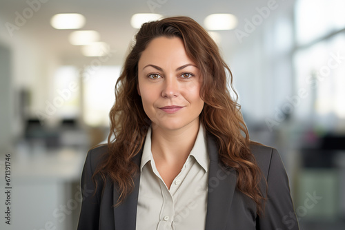Confident Businesswoman Ready to Lead in Modern Office
