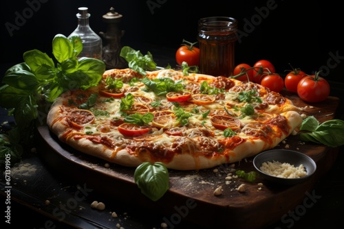 Pizza Italian cuisine delicious colors foodie style