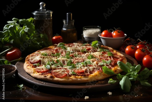 Pizza Italian cuisine delicious colors foodie style