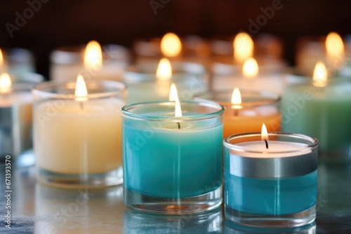 a set of scented candles intended for relaxation and controlled breathing