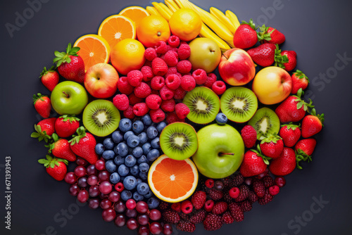 Aesthetic composition of different fruits and vegetables 10