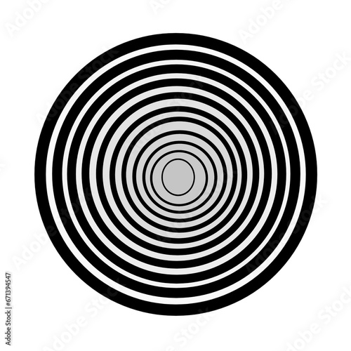 Concentric circles are two or more circles having the same center but different radii. A circle is a two-dimensional geometric figure .
