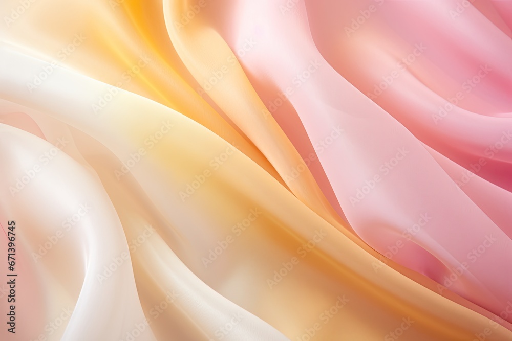 Chiffon Charm: Pink and Yellow Tones - Delicate Fabric for Backgrounds Chiffon Charm: Pink and Yellow Tones - Delicate Fabric for Backgrounds