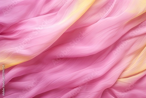 Chiffon Charm: Pink and Yellow Fabric Texture