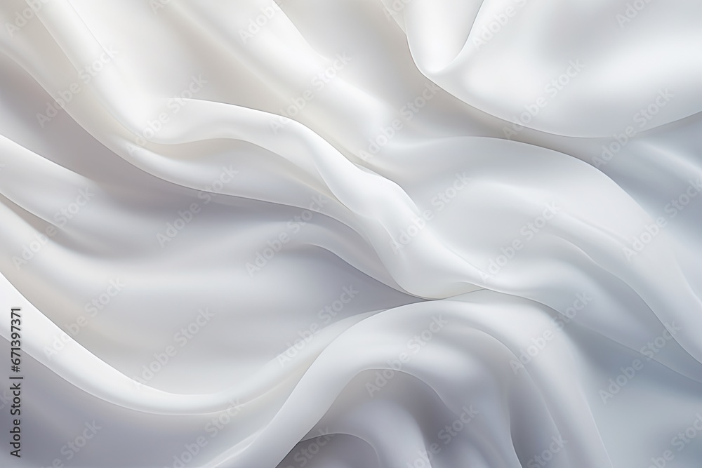 Dreamy Waves: Abstract Soft White Cloth Background Image